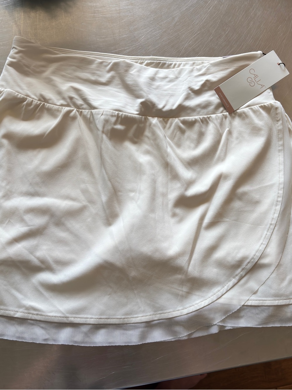 calia high-rise performance skort ~ cream • medium • new with tags